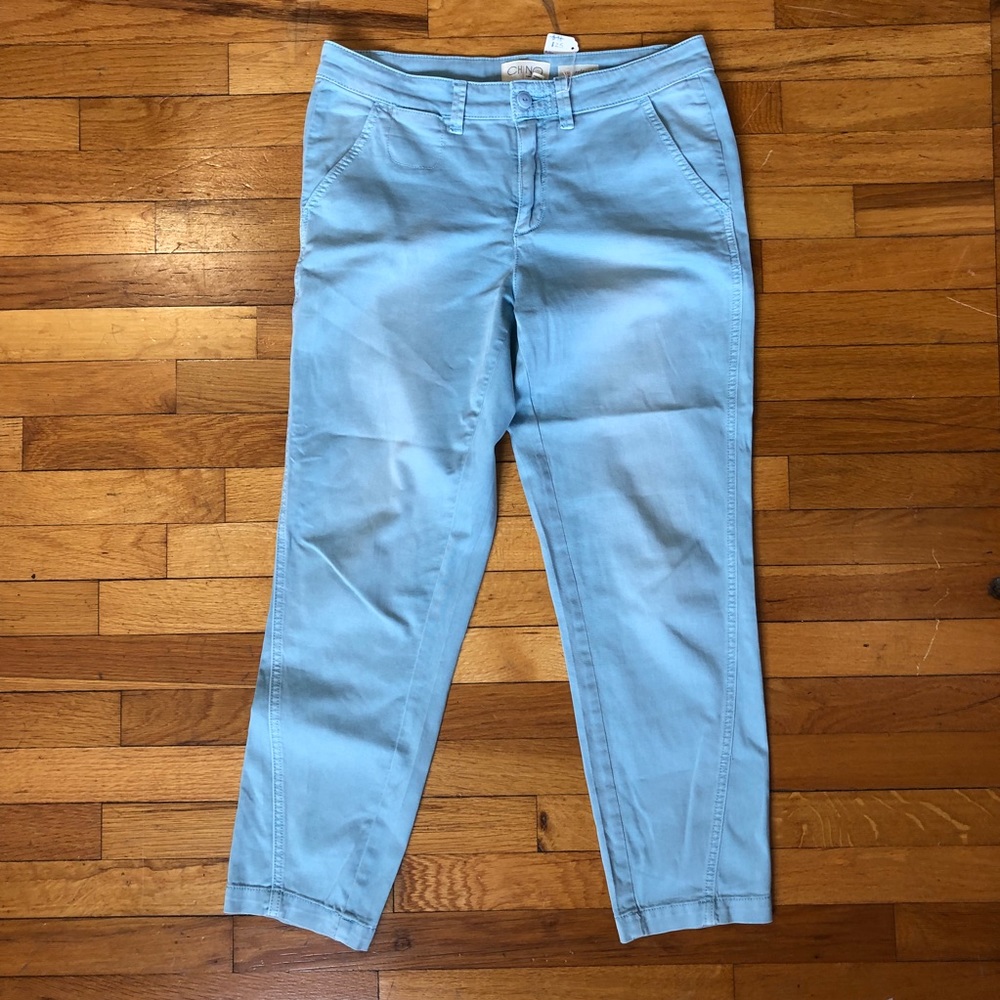Blue Chino Pants by Anthropologie